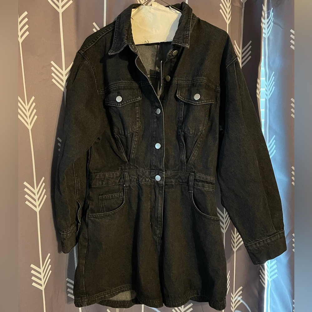 Black Denim Romper
